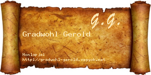 Gradwohl Gerold névjegykártya